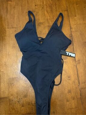 TA3 Black One-Piece Strappy Swimsuit in XS